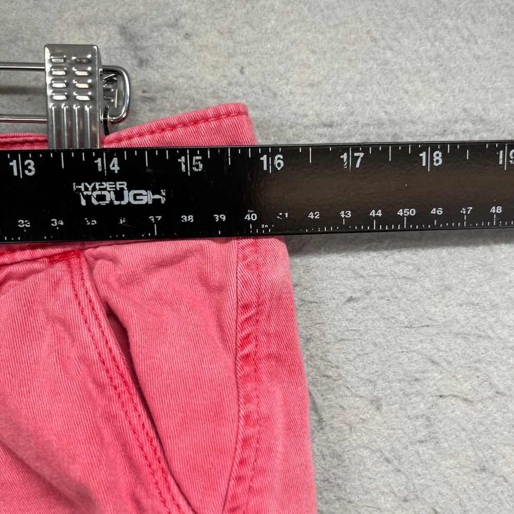Hollister Chino Shorts Women 3 26 Pink Salmon Low Rise Stretch Casual Preppy Y2K - Picture 3 of 8